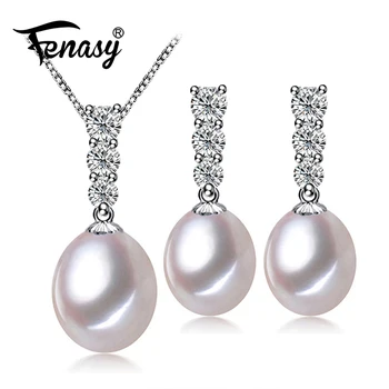 FENASY Madinga natūralių perlų Vėrinį Nustatyti moterų natūralių perlų Papuošalai Grandinės, Karoliai, Apyrankės Afrikos Papuošalų Rinkiniai Beringa.lt
