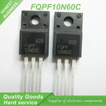 20pcs FQPF10N60C 10N60C 10N60 600V 9.5 A MOSFET N-Kanalo tranzistorius-220F naujas originalus