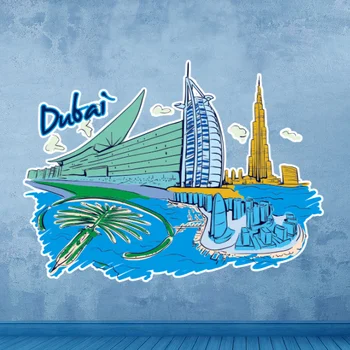 Dubajus Žemėlapį Pasaulyje Žemės Šalies Sienos Vinilo Lipdukas Užsakymą Pagaminti Namų Puošybai Mados Dizaino Pvc Nuimamas