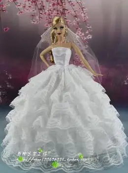 Svajonė originalus atveju barbie drabužių daug princesė suknelės nustatyti lėlės rapunzel šalies gown vestuvinė suknelė mergina reikmenys, žaislai