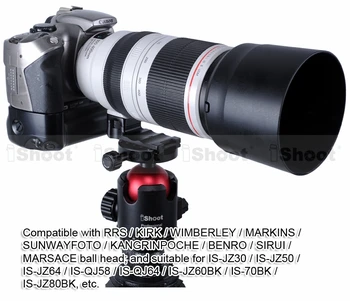 Objektyvo Žiedo Koja su Kamera Ballhead Greito Atleidimo Plokštė, skirta Canon EF 100-400mm f/4.5-5.6 L IS II USM Trikojo stovo Žiedas NAUJAS PUNKTAS