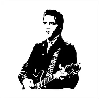 Elvis Presley groti gitara namo sienos lipdukas lipdukas Roko muzikos dekoro tapetai gerbėjų dovana adesivo de parede šalis tiekimo