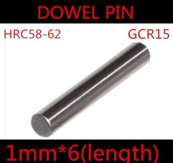 200pcs/daug Aukštos Kokybės 1*6mm 1mm GGr15 Guolių Plieno Kaiščio Pin Ilgis 6mm