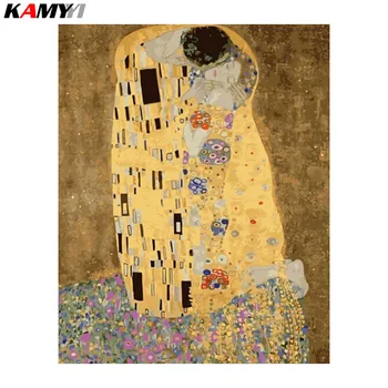 Abstrakti Gustav Klimt bučinys Diamond Mozaika, siuvinėjimas, 