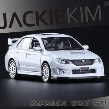 2011 Subaru Impreza 1:36 masto aukštos modeliavimas Coupe,metalo traukti atgal WRC STI automobiliams,2 duris,modelio automobilių žaislai,nemokamas pristatymas