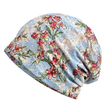 Peekymoce Naują Pavasario Megzti Beanie Moterų Medvilnės Skrybėlę Rudenį Nėrinių Kvėpuojantis Atsitiktinis Gėlių Derliaus Moterų Skrybėlės variklio Dangčio Femme Bžūp