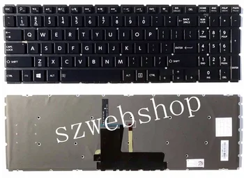 Nauja toshiba satellite P55W-C5200 P55W-C5204 P55W-C5200X nešiojamas anglų MUS klaviatūra su foniniu apšvietimu