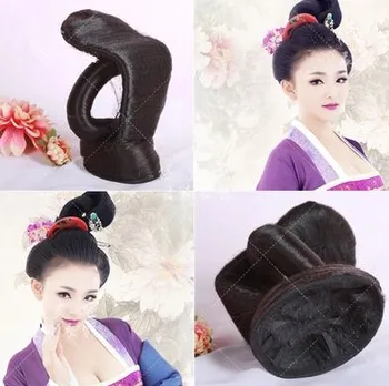 Senovės kinų plaukų senovės kinų princesė produktai moterims tang dinastijos cosplay plaukų kinija derliaus formos plaukų