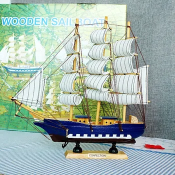 Įvairių stilių medienos kateris, burlaivis jūrmylių papuošalai dovana, namų amatų laivo modelį, namų buriavimo modelis office papuošalai
