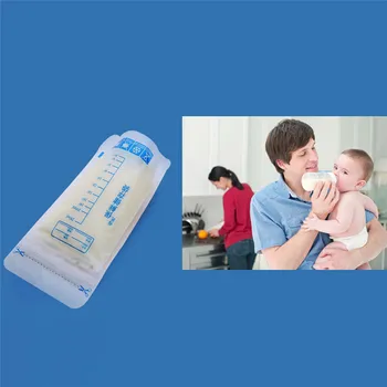 Kūdikių Skystų Maisto produktų Laikymo maišeliai Motinos pieno 250ml 30 vienetų / maišas Vienu metu naudoti krūties pieno šaldymo maišelį Šėrimo Krepšys