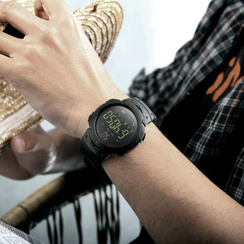 SKMEI Prekės ženklo Vyrai Smart Žiūrėti Chrono Kalorijų Pedometer Multi-Funkcijos Sporto Laikrodžiai Priminimas Skaitmeniniai Laikrodžiai Relogios 1301