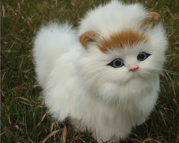 Apie 18x15x8cm modeliavimas miela katė katė lėlės, kad miaow balso ,vaikų dovanų w5359