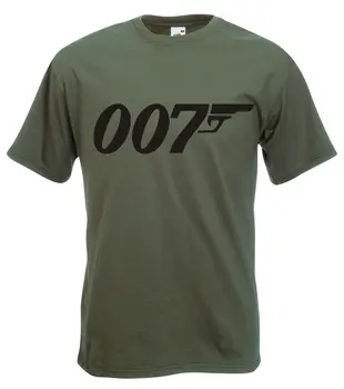 Nemokamas Pristatymas 2017 Vyrų Hipster James Bond 007 Marškinėliai-Alle 3D Atspausdintas vyriški Marškinėliai Aukštos Kokybės Trumpas Rankovės Tees