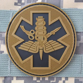 PVC lopai emblemos drabužiai drabužiai JAV karinis taktinis medicinos armbands pleistras Srities medicinos šviesos 8CM