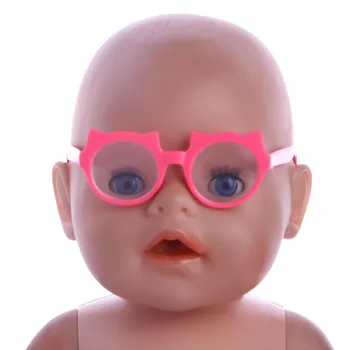 Lėlės drabužių priedai 7 spalvų akiniai nuo saulės tinka 43cm Naujas Gimęs Kūdikis Zapf arba 18