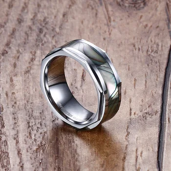Mprainbow Mens Žiedai Volframo Karbido ausinukės Apdaila Dalyvavimas Vestuvių Juostoje Žiedas Vyrams bižuterijos anel masculino