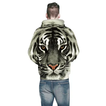 2018 m. 3D Hoodies Vyrai, Tigras, Liūtas, Leopardas Palaidinukė Atsitiktinis Harajuku Pora Megztinis Moterims, vyriški Hip-Hop Gyvūnų Hoodie