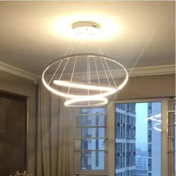 Šiuolaikinės Žiedų LED Sieniniai šviestuvai už kambarį Valgomasis įrenginiai Balta Akrilo Ratas priedai veltiniams, vilna Lempa Blizgikliai Lamparas de techo