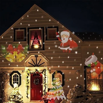 Atsparus vandeniui Lazerio Projektorių Lempos 12 Modelius 6W LED Scenos Šviesos Širdies Sniego Kalėdų Vakarėlį Kraštovaizdžio Sodo Lempos, Gatvės
