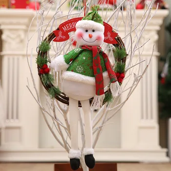31cm Skersmens Kalėdų Vainikas Medžio Sniego, Kalėdų Senelis, Kalėdų Dekoracija Namuose Šalis Lauko Medžio Durys, Puošybos Reikmenys