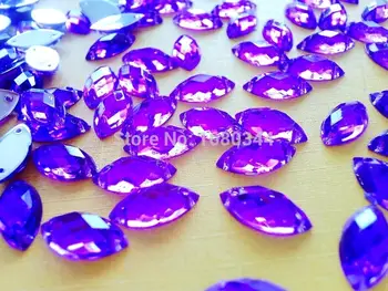 Siūti cirkonio Raudonos spalvos 6*12mm Navette formos flatback gem akmenys akrilo kristalų masės diamond 400pcs/daug