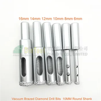 DIATOOL 6pcs/komplektas(6mm+8mm+10mm+12mm+kaip 14mm+16mm)Deimantų Dulkių Brazed Gręžinių Kerno Gręžimo Bitai, Granito, Akmens, Keramikos, Stiklo Masory