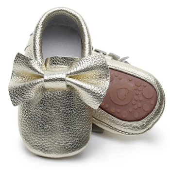 Naujas Gumos apačioje Pakraštyje lankas baby batai aukštos kokybės natūralios odos Naujagimiui mokasinai pirmą walker įkrovos 0-24M