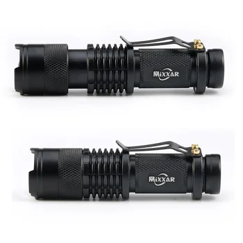 NZK93 CREE Q5 Mini Black 3000LM Vandeniui LED Žibintuvėlis 3 Rūšių Zoomable LED Žibintuvėlis penlight Nemokamas Pristatymas