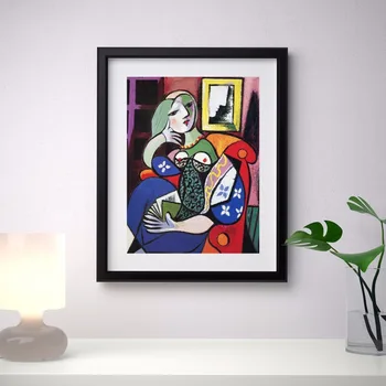 Picasso Moteris Serijos Drobė Menas Spausdinti Tapyba, Plakatas Sienos Nuotraukas, Kambario, Apdailos, Namų Dekoro Šilko FabricNo Rėmelį