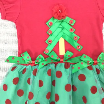 COSPOT 5vnt/Daug Mergaičių Kalėdų Dress Baby Girl Kalėdų Tutu Suknelė Vaikai Linksmų Kalėdų Suknelė Vaikai Dot Atsitiktinis Suknelė 2018 25F