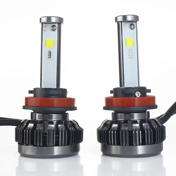 H1 LED Automobilių Žibintai H7, H11 COB (Chip Žibintų Lemputė 40W 6000LM RGB Šviesos Priešrūkinis Žibintas 