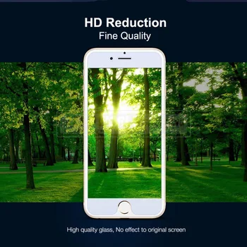 2.5 D 0.3 mm 9H Grūdintas Stiklas Screen Protector, iPhone 6 6s Plius / 7 7 Plius / 8 8 Plius, Premium HD Grūdinto Apsauginės plėvelės