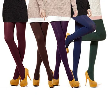Pavasarį ir rudenį 120 denier aksomo pėdkelnės saldainiai spalvos žarna moteriškos pėdkelnės plonos kojos triko moterims