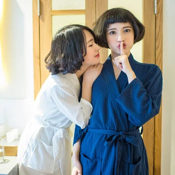 Nauja vyrų ir moterų medvilnės Chalatas kimono viešbutis chalatas Pliurpalas prakaitas išgarinamas porų, vonia, chalatas, Moterų Miego & Lounge