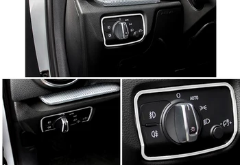 Automobilių Optikos Reikmenys 1pcs Nerūdijančio Plieno Vidaus reikalų Šviesų Žibintų Reguliavimas Padengti Apdaila Audi A3 8V 2012-2018