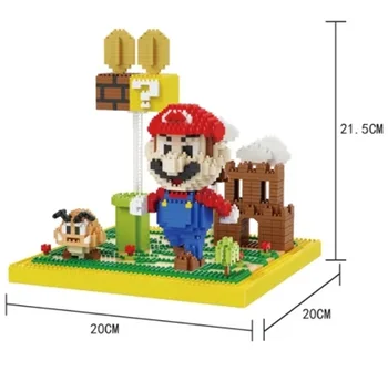 Balody Mini Blokai Animacinių Filmų Kūrimo Žaislai Mario Asamblėjos Vaikams Juguetes Aukciono Anime Modelis Luigi Vaikams Dovanos 16031