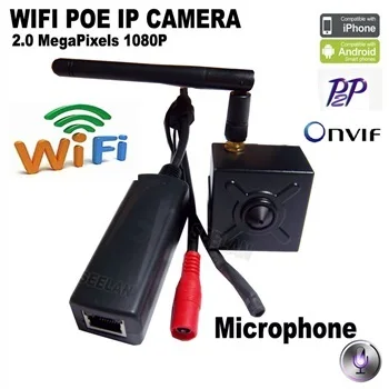 HQCAM 1080P wifi mini ip vaizdo kamera wifi POE kamera mini ip 2.0 MP wifi cctv apsaugos vaizdo stebėjimo mini belaidžio namų camme
