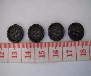 Nemokamas pristatymas 13mm juoda 4 skylių dervos mygtuką ployster mygtuką whosale gali graviruotas logotipas palaidinė mygtuką 200pcs