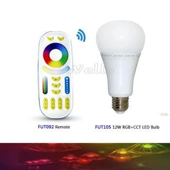 Mi.Lempa 12W RGB+BMT E27 FUT105 2.4 G Bevielio LED Lemputės šviesos srautą galima reguliuoti 2 in 1 