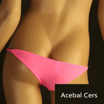 Acebal Ptmv 2017 Sexy Men ' s Underwear Nailono Skaidrus Trikampis Apatiniai Gėjų Apatiniai Vyrų Žemo Liemens Kelnes Krepšyje Karšto