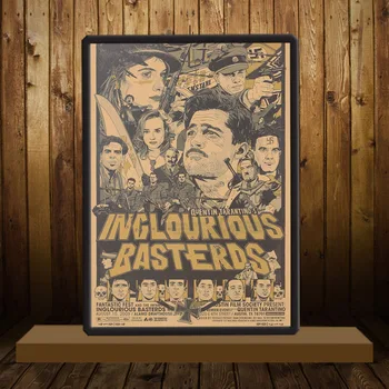 KAKLARAIŠTIS LER Inglourious Basterds Klasikinio Filmo Plakatas Sienos Bar House Meno Dekoro Elementų Derinys Plakatai Retro Sienos Lipdukas