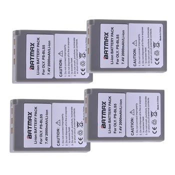 4PACK PS-BLS5 BLS-5 BLS5 BLS-50 BLS50 Baterijas Olympus PEN E-PL2,E-PL5,E-PL6,E-PL7,E-PM2, OM-D E-M10, E-M10 II, Stylus 1.