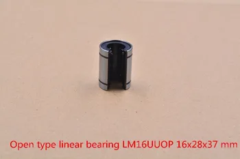 LM16UUOP 16mmx28mmx37mm 16mm tiesinį rutulinį guolį bush praėjimo už 16mm veleno cnc 1pcs