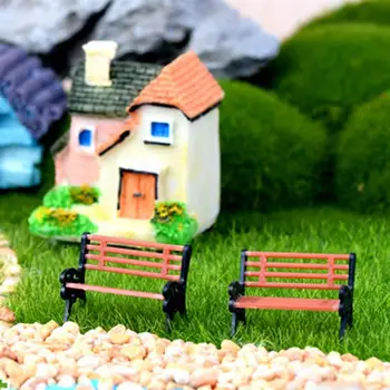 Mielas Mini Kėdė, Suolas Namų Dekoro Miniatiūros Pasakų Sodų Papuošalus Figūrėlės Žaislai 