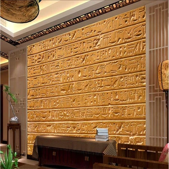 Beibehang Užsakymą Sienų Tapetai Bet kokio dydžio 3D Egipto paramos akmens tabletė rašyti kambarį fone sienų tapyba