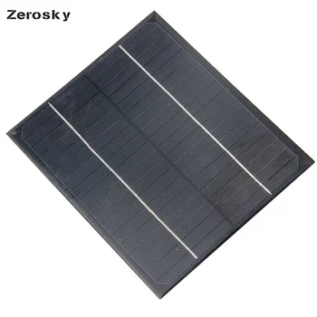 Zerosky 6W 18V/12V/6 V Monokristalinius Saulės Skydelis, Epoksidinės Saulės Elementų Saulės Modulio 