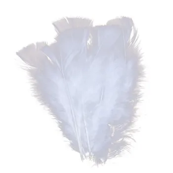 200pcs/aikštelė, 8-10cm natūrali Plokščia Galva turkija plunksnų, 