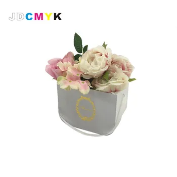 Mažas dydis: 16.5x12x12.5cm Mažas floristas pack gėlių kibirą nešiojamų gėlių, dovanų dėžutėje keturių spalvų pasirinkti, pirkti 2 vnt/color 10% NUOLAIDA