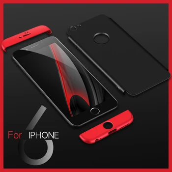 GKK Slim Šarvai 360 Visas Apsaugos Atveju iPhone 6s 6 7 plius Atveju iPhone6 Padengti Coque i6 i7 7 plius telefoną Atvejais, Matinis Fundas