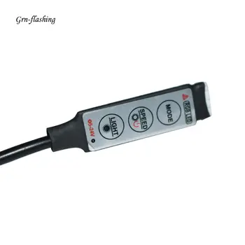 Grnflashing DC 5-24v led juosta RGB mini Controller USB 3keys mini Kontrolės kabelis 5050 3528 led juosta Apšvietimo valdymo kabelis